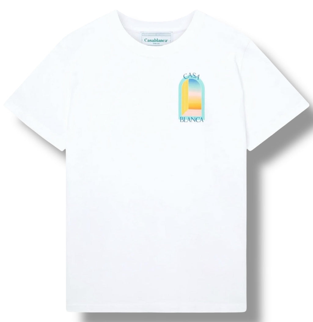 Casablanca L’arche Colour Printed White T-Shirt