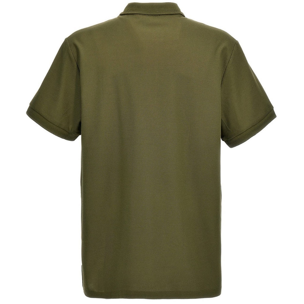 Burberry Branded Circle Logo Olive Polo Shirt