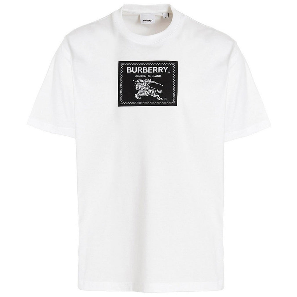 Burberry Box Logo White T Shirt