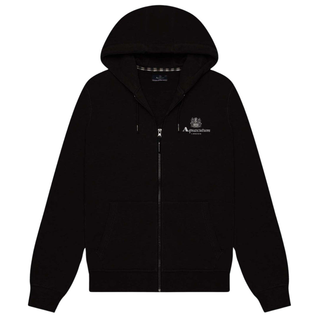 ACTIVE SMALL LOGO FULL ZIP HOODIE  FLEECE black S