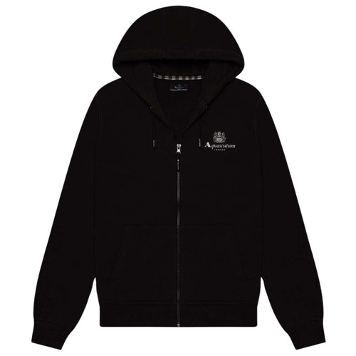 ACTIVE SMALL LOGO FULL ZIP HOODIE  FLEECE black S