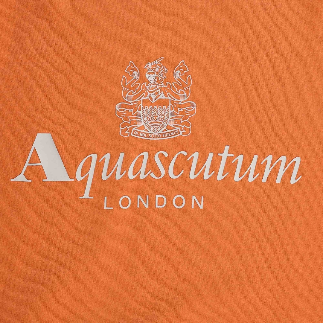 Aquascutum ACTIVE BIG LOGO CREW FW23 SW005 23 Orange Jumper Mens S