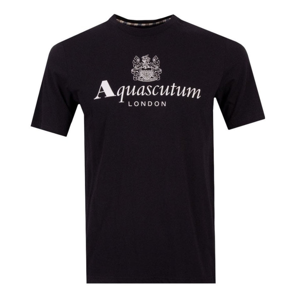 Aquascutum Active Big Logo Black T-Shirt