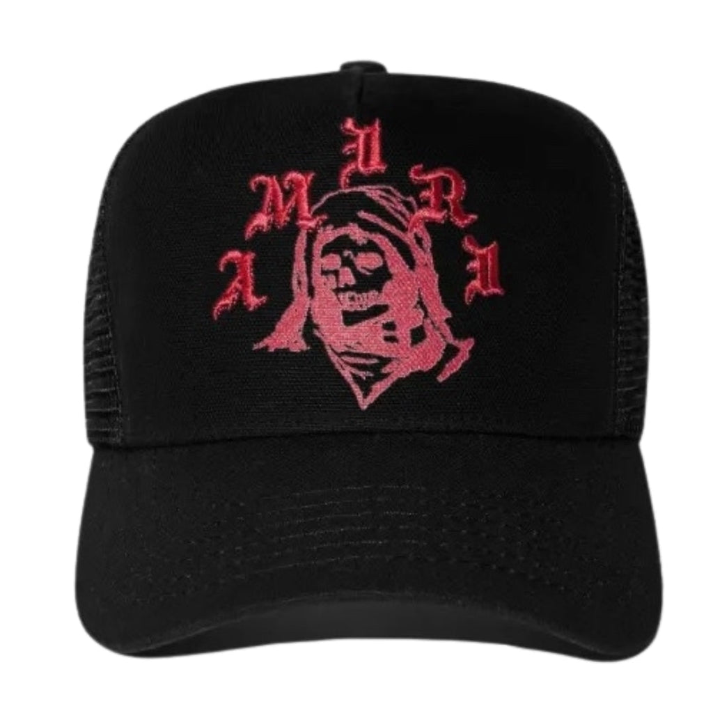 Amiri Black Trucker Hat