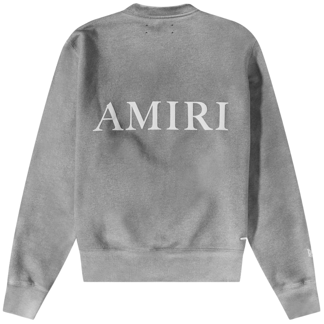 Amiri Aged Puff Logo Grey Sweatshirt S