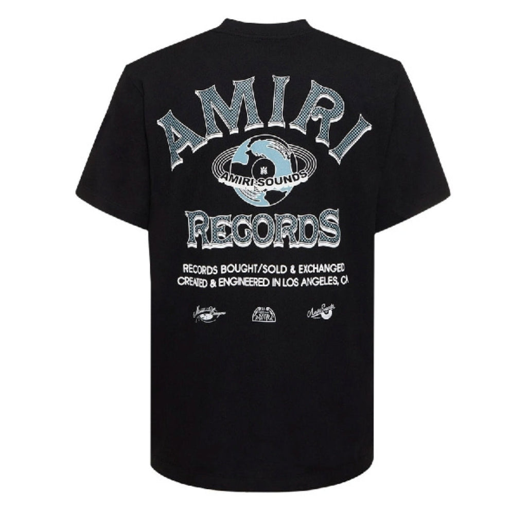 Amiri Global Records Logo Black T-Shirt S