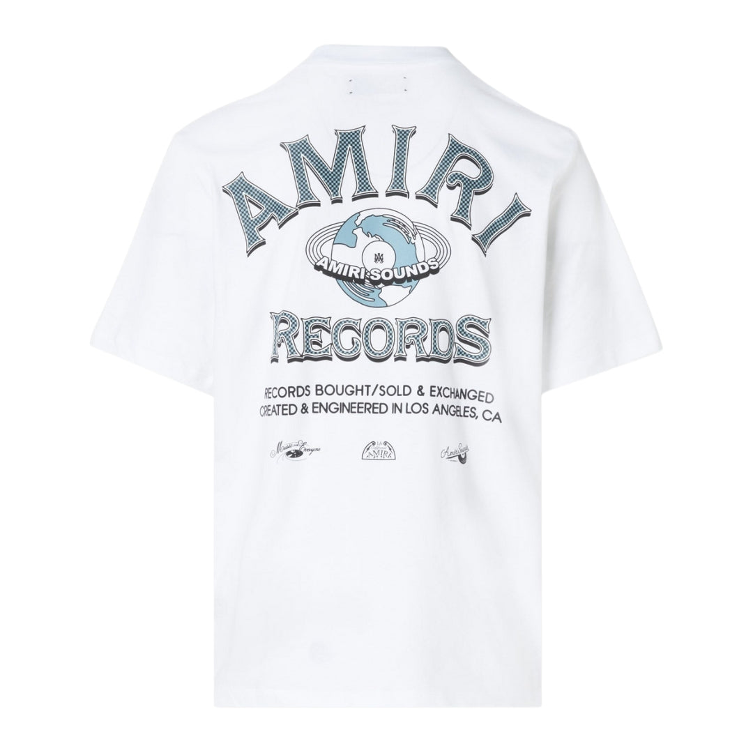 Amiri Global Records Logo White T-Shirt M