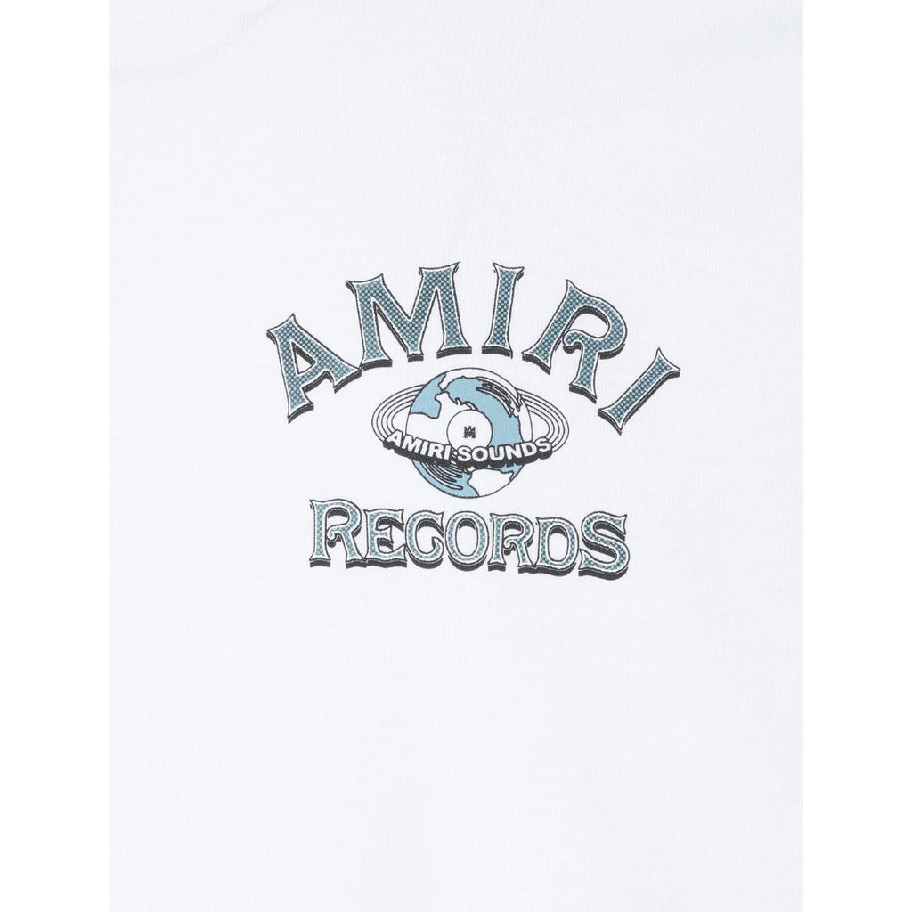 Amiri Global Records Logo White T-Shirt M