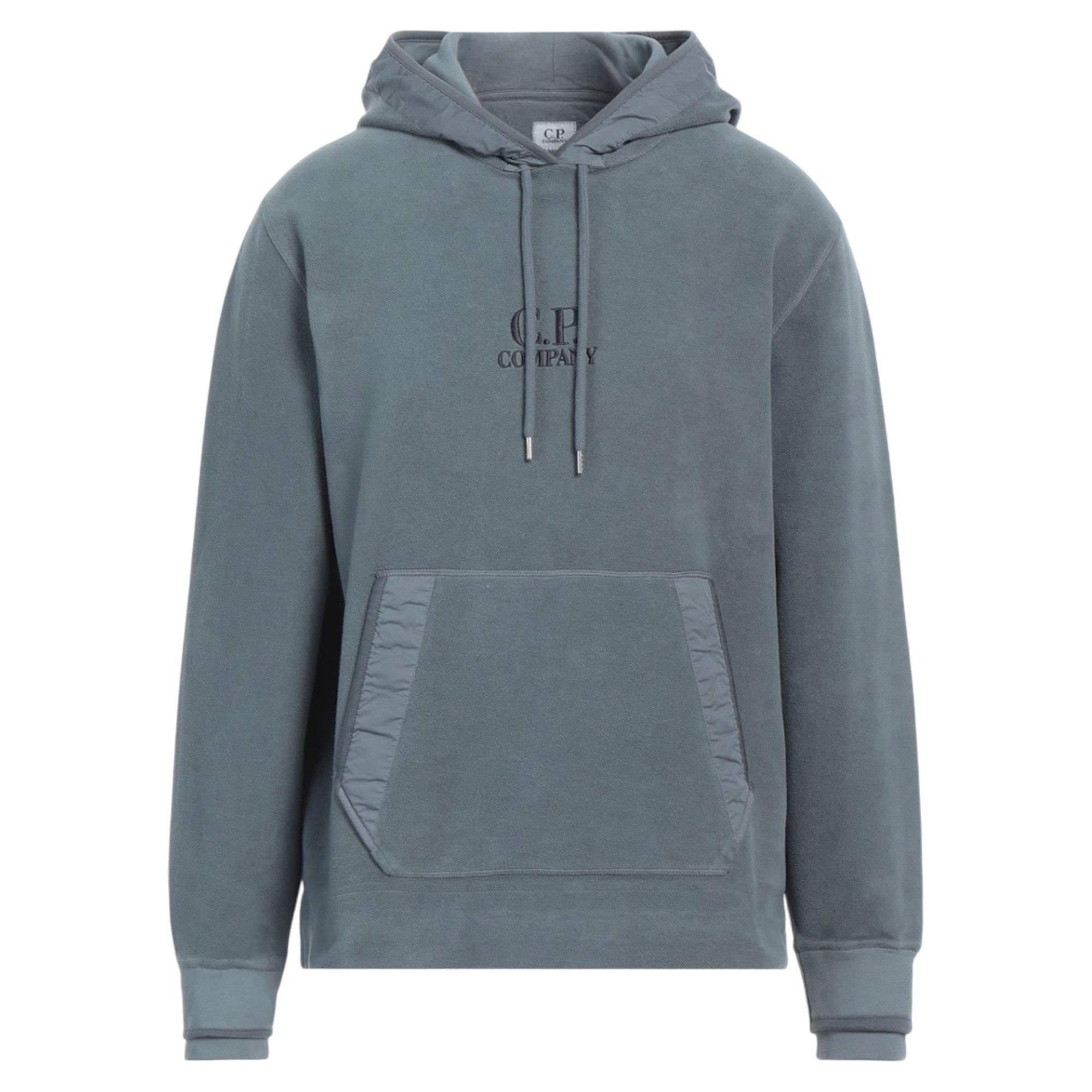 C.P. Company Embroidered Logo Emerized Orion Blue Hoodie