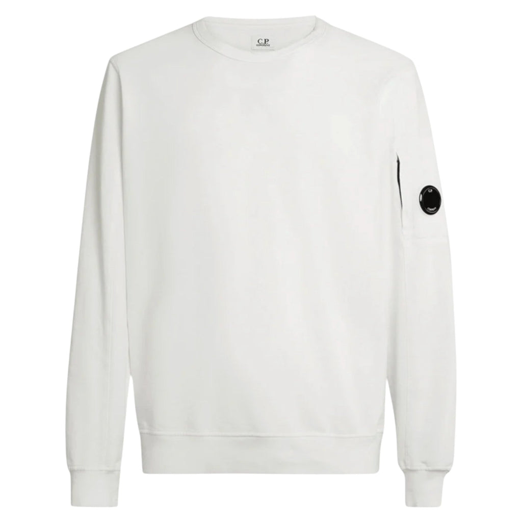 C.P. Company White Light Fleece Lens Sweatshirt