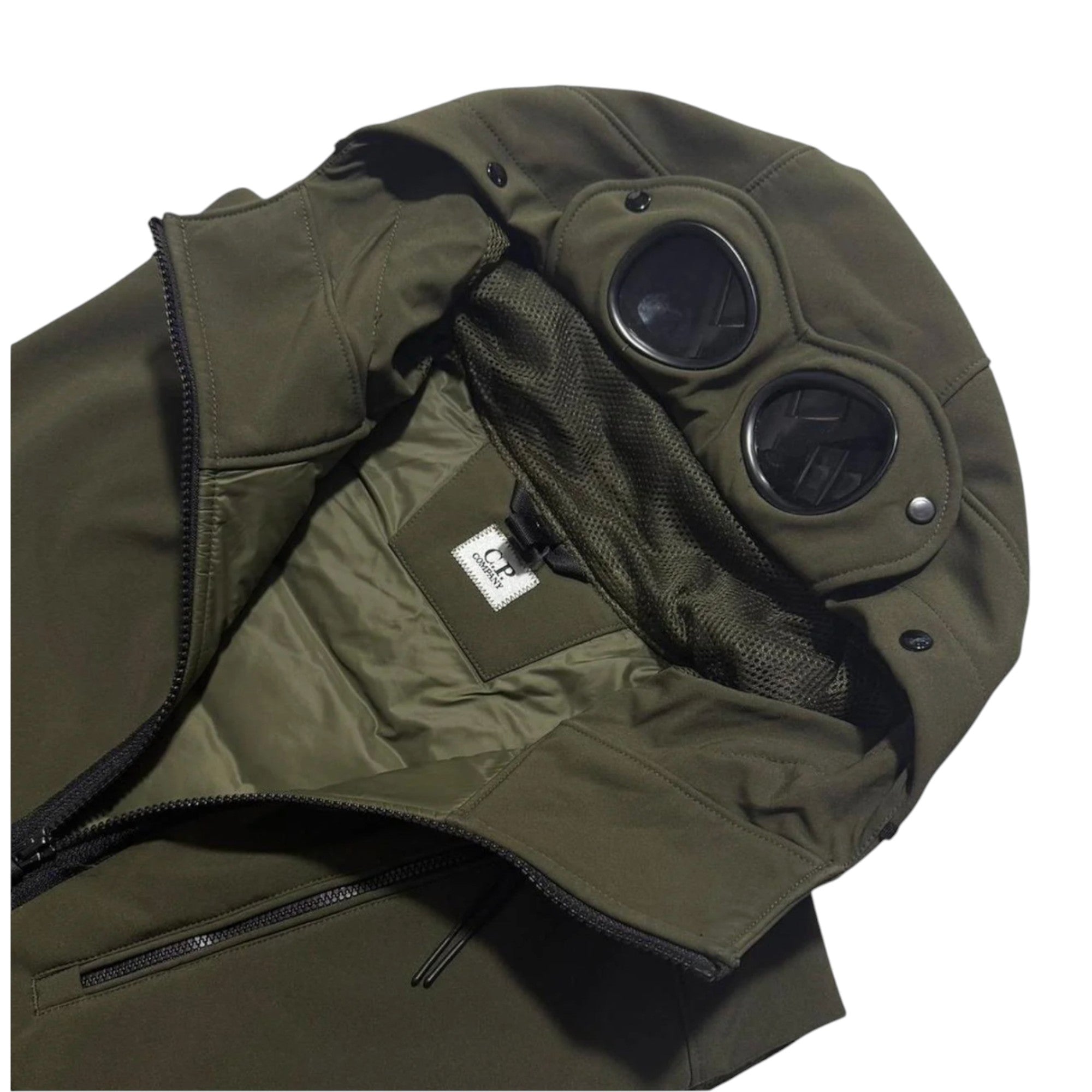 C.P. Company Ivy Green Down Soft Shell Goggle Gilet