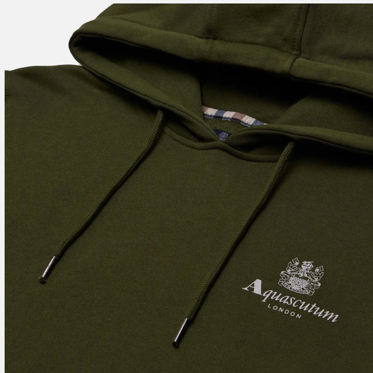 Aquascutum Active Big Logo Hoodie Green Mens