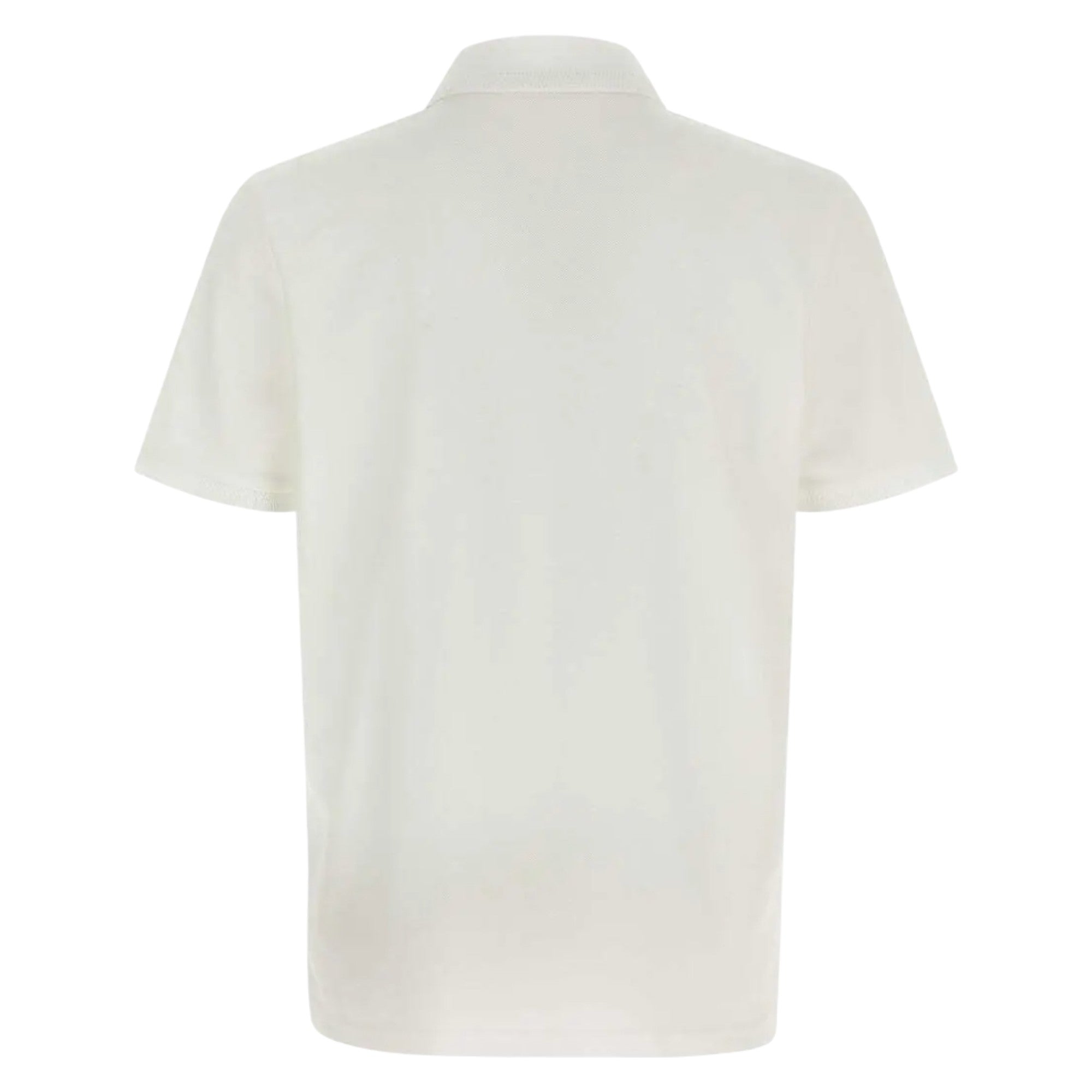 Moncler Cotton Piquet White Polo Shirt