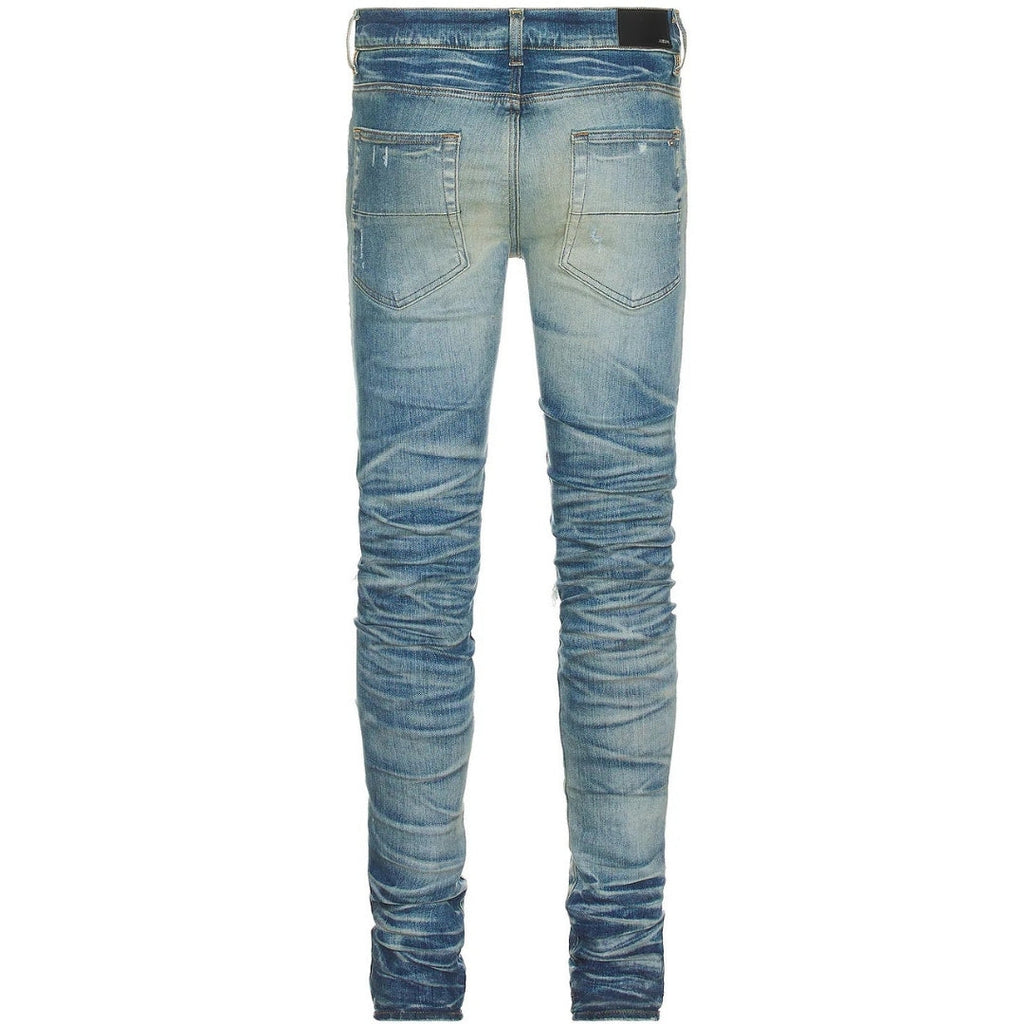 Amiri Mx1 Bleached Ma Honery Comb Indigo Blue Jeans