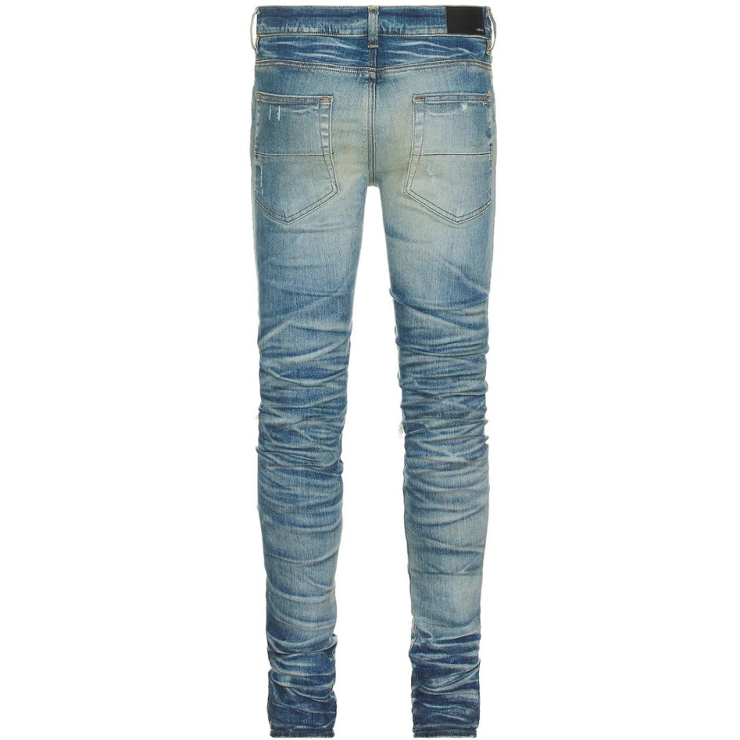 Amiri Mx1 Bleached Ma Honery Comb Indigo Blue Jeans