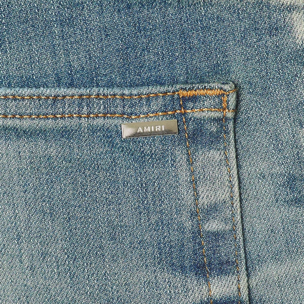 Amiri Mx1 Bleached Ma Honery Comb Indigo Blue Jeans