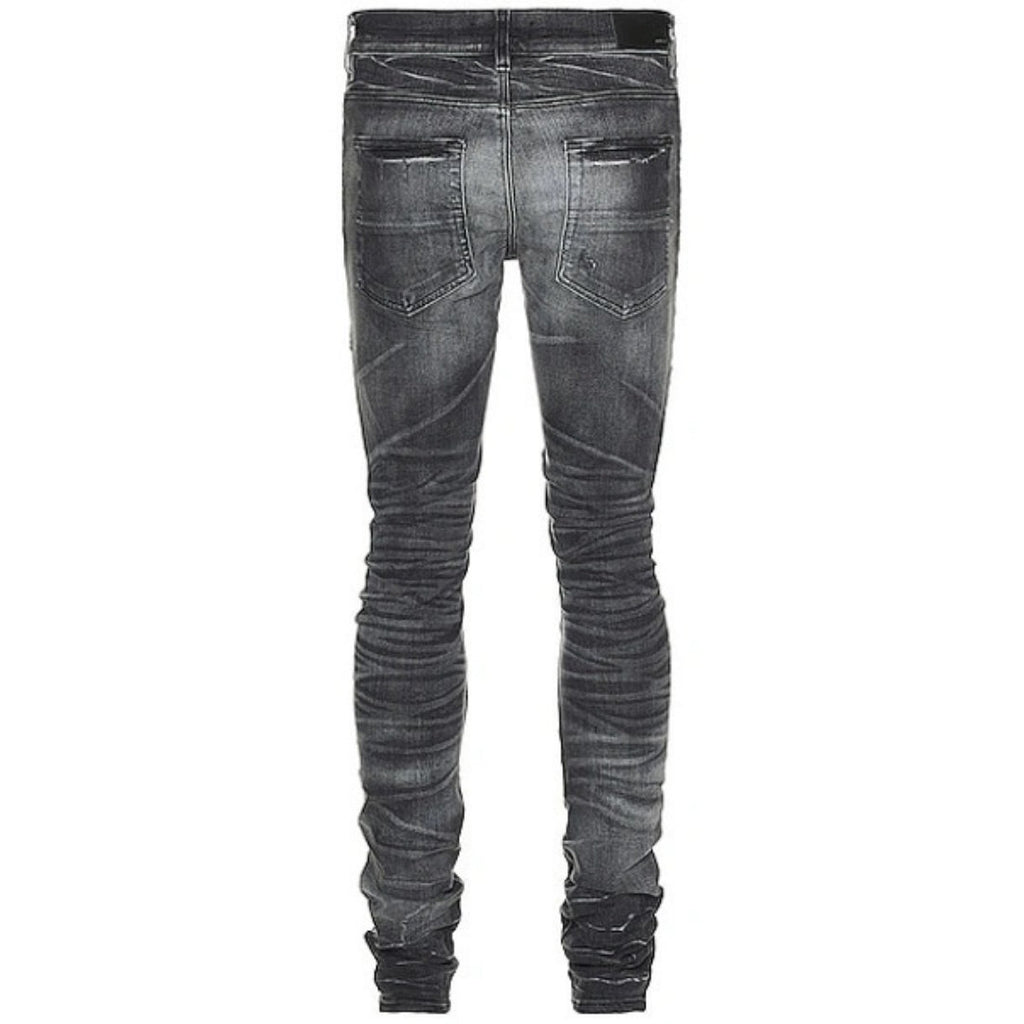 Amiri Mx1 Leather Storm Grey Jeans