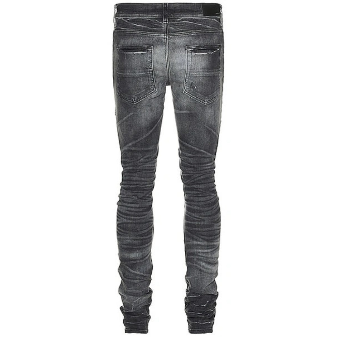 Amiri Mx1 Leather Storm Grey Jeans