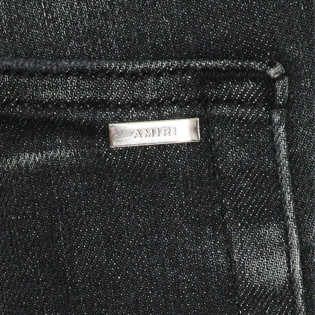 Amiri Mx1 Leather Storm Grey Jeans