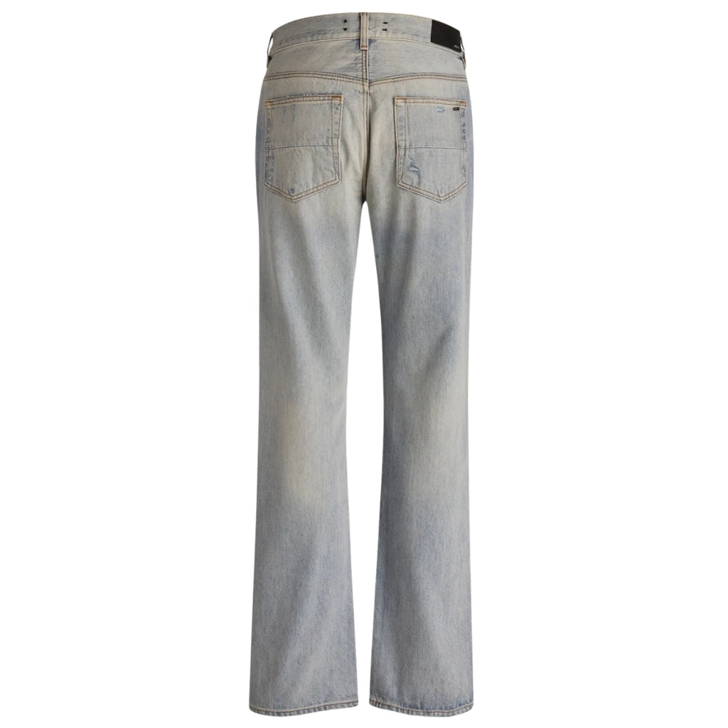 Amiri MA Bar Logo Straight Fit Stone indigo Blue Denim Jeans W31 L32 / 32L