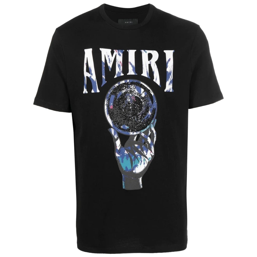 Amiri Crystal Ball SS Logo Black T-Shirt S