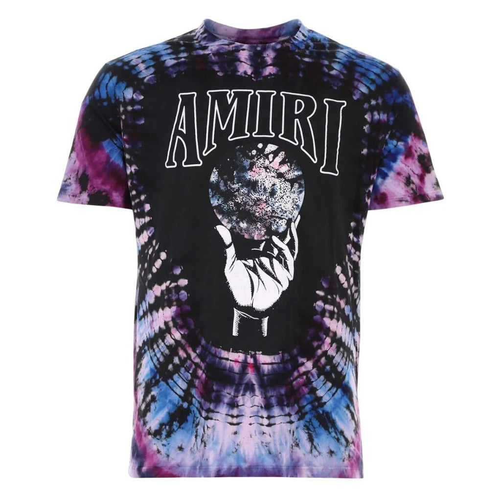 Amiri Crystal Ball SS Logo Tie-Dye Purple T-Shirt S