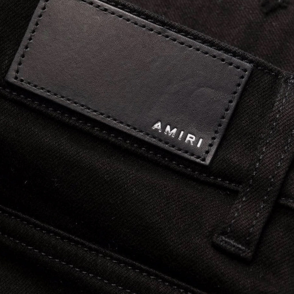 Amiri Slim Fit Thrasher Plus Black Denim Jeans