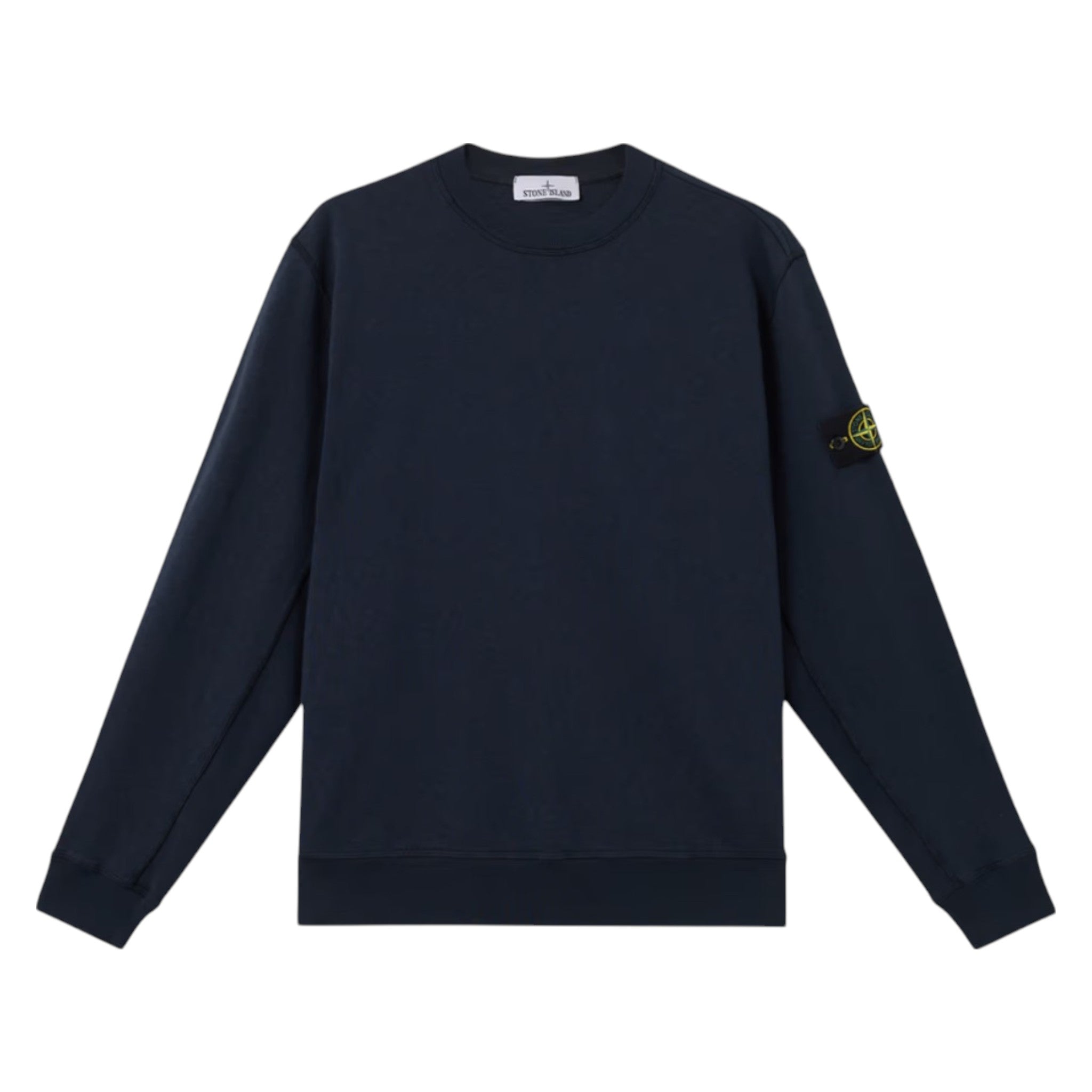 Stone Island Malfile Fleece 'Old' Effect Navy Sweatshirt