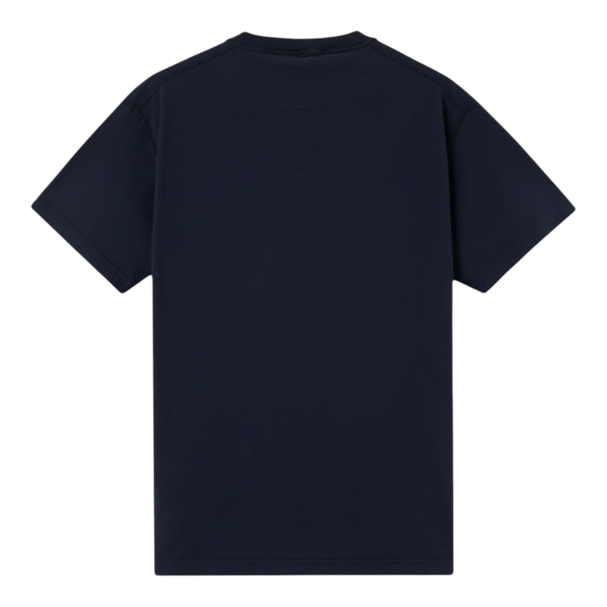Stone Island Organic Cotton 'Fissato' Effect Navy T-Shirt