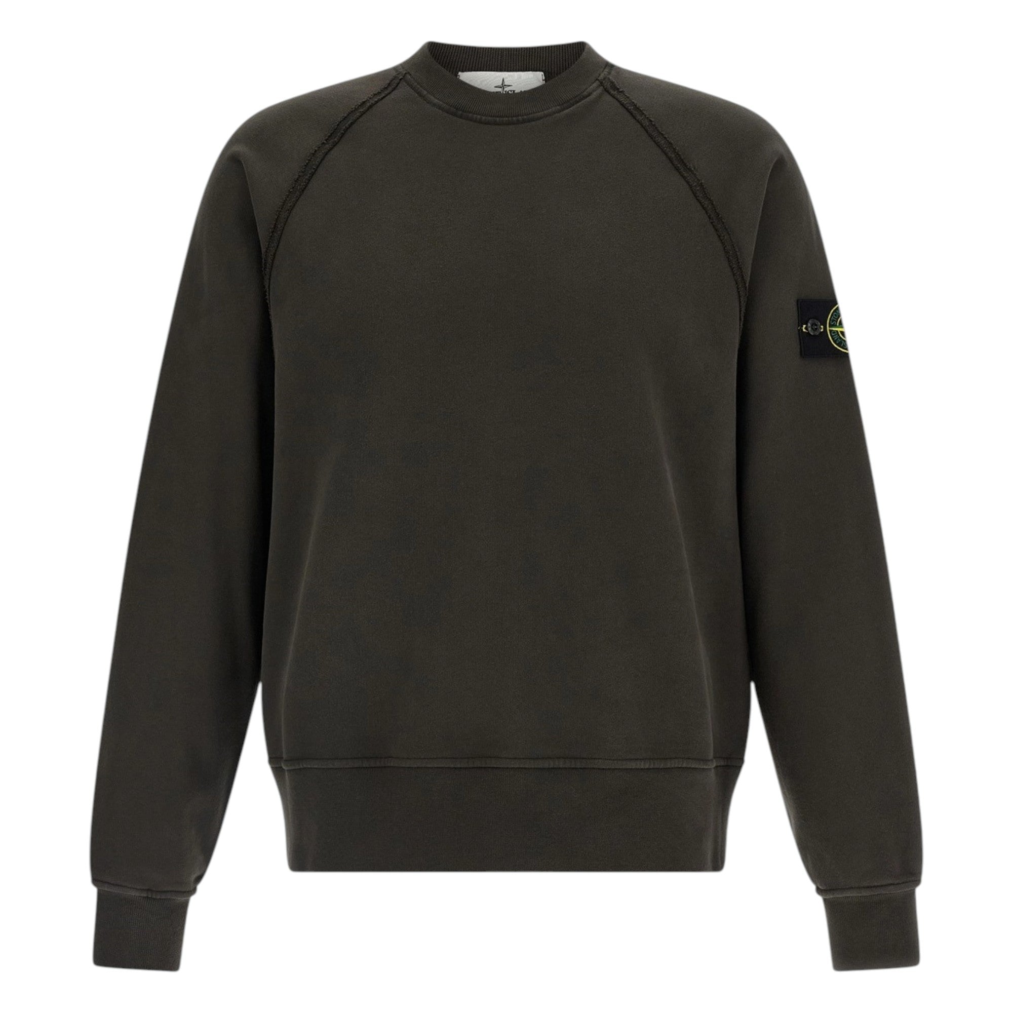 Stone Island Brushed Organic Lead Grey Sweatshirt