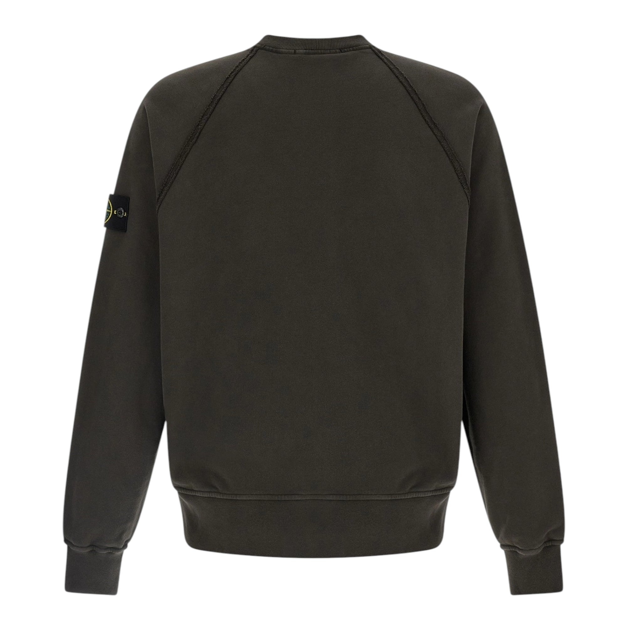 Stone Island Brushed Organic Lead Grey Sweatshirt