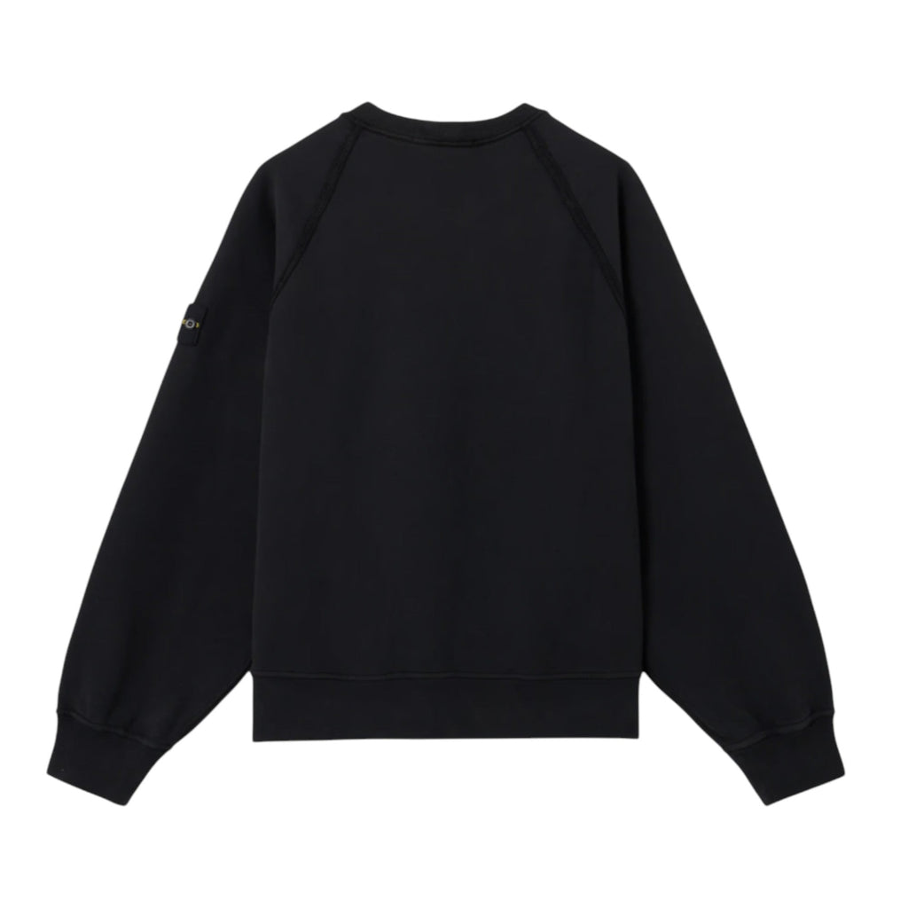 Stone Island Brushed Organic Black Sweatshirt