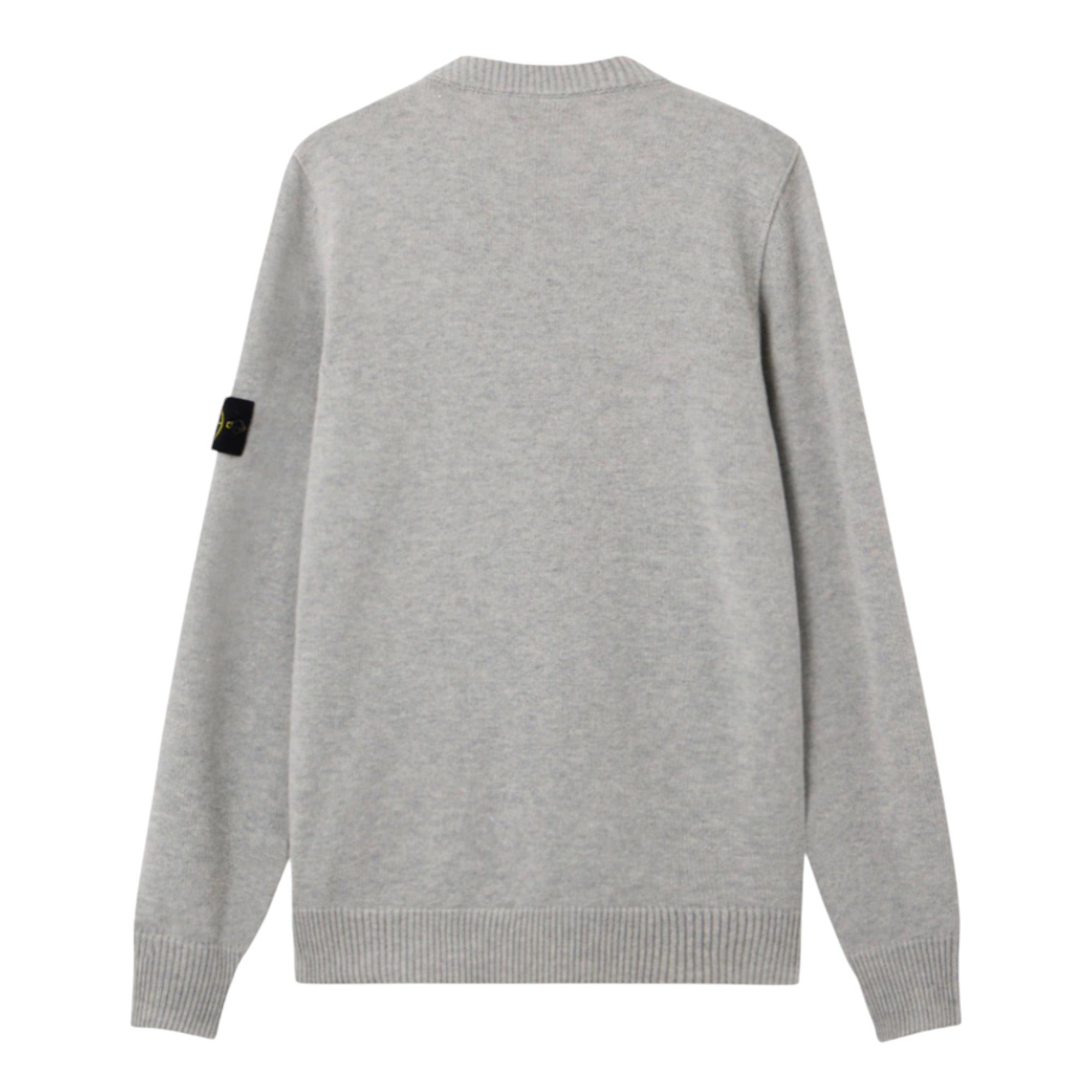 Stone Island Dust Grey Melange Lambswool Sweatshirt