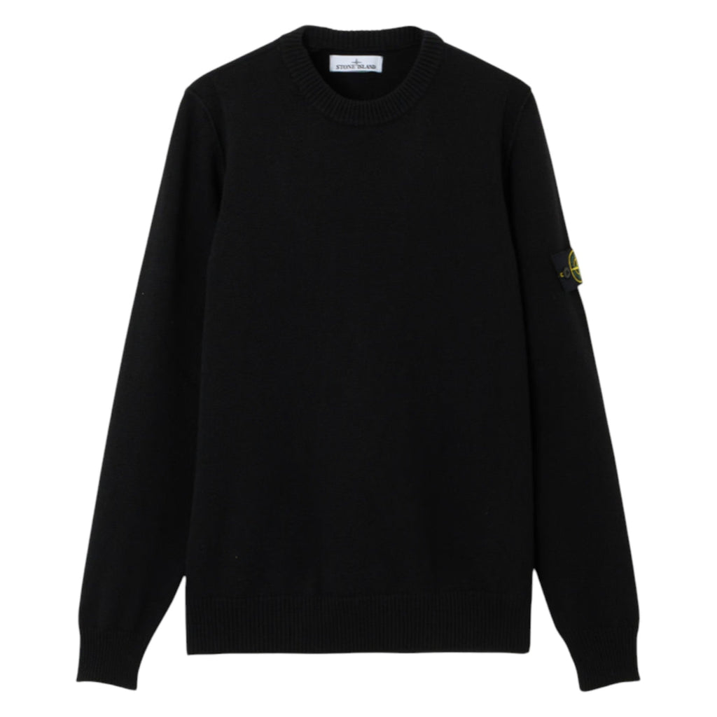 Stone Island Black Lambswool Sweatshirt
