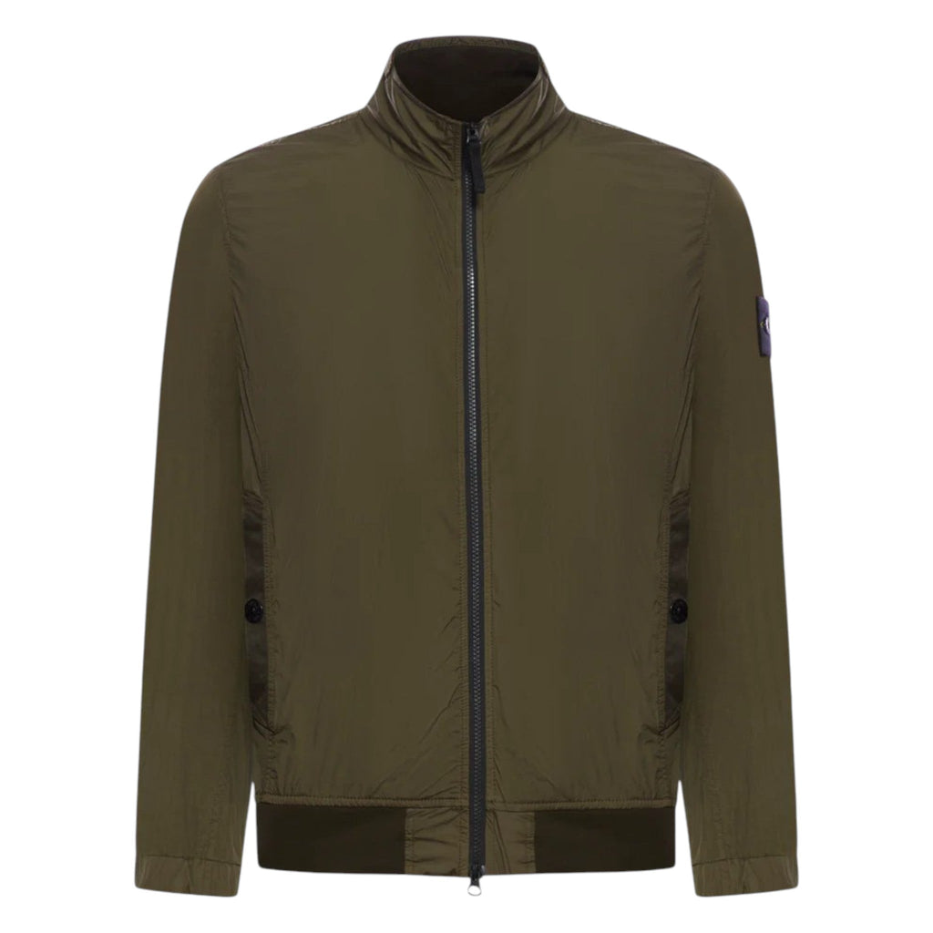 Stone Island Khaki Crinkle Rep Wind Jacket