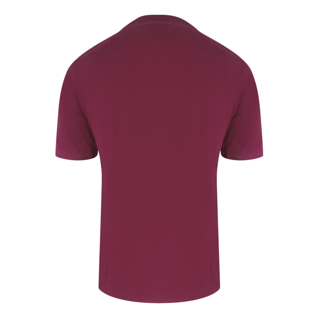 Aquascutum Active Piping Design Burgundy T-Shirt