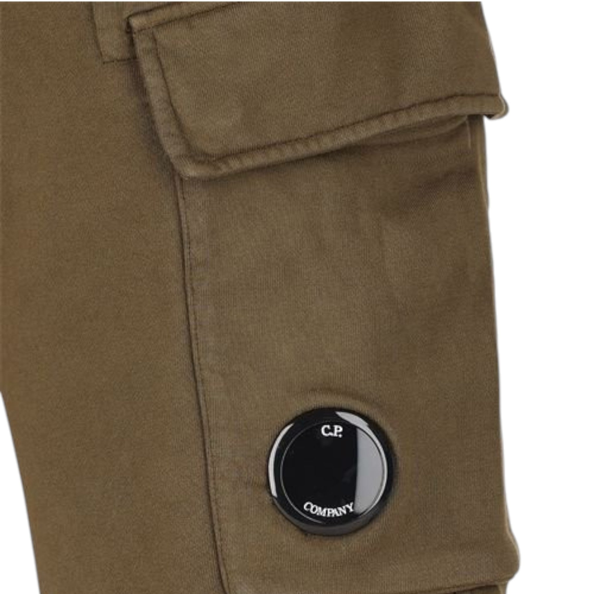 C.P. Company, Light Fleece Logo Pocket Ivy Green Shorts