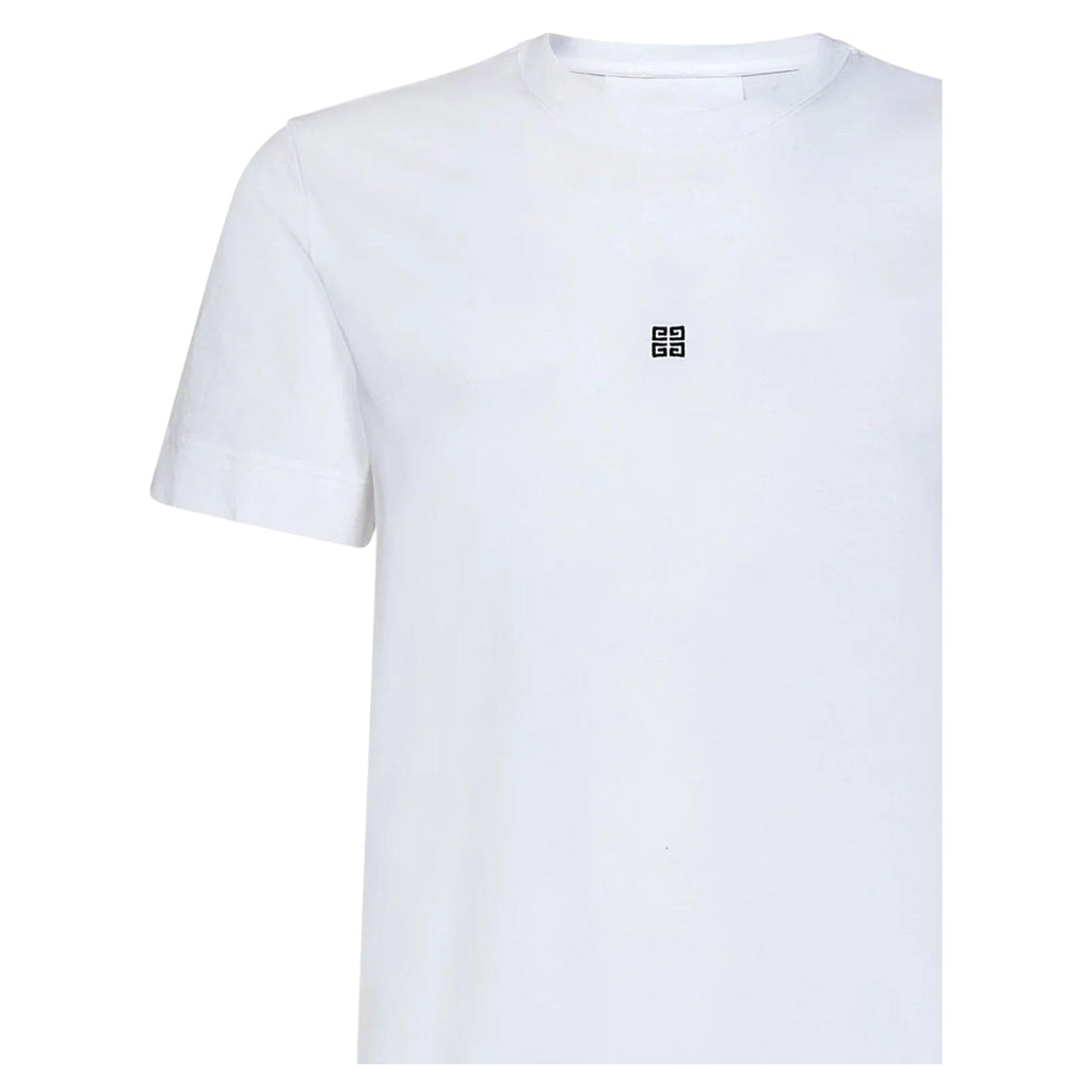 GIVENCHY, 4G Logo-Embroidered White Cotton T-Shirt