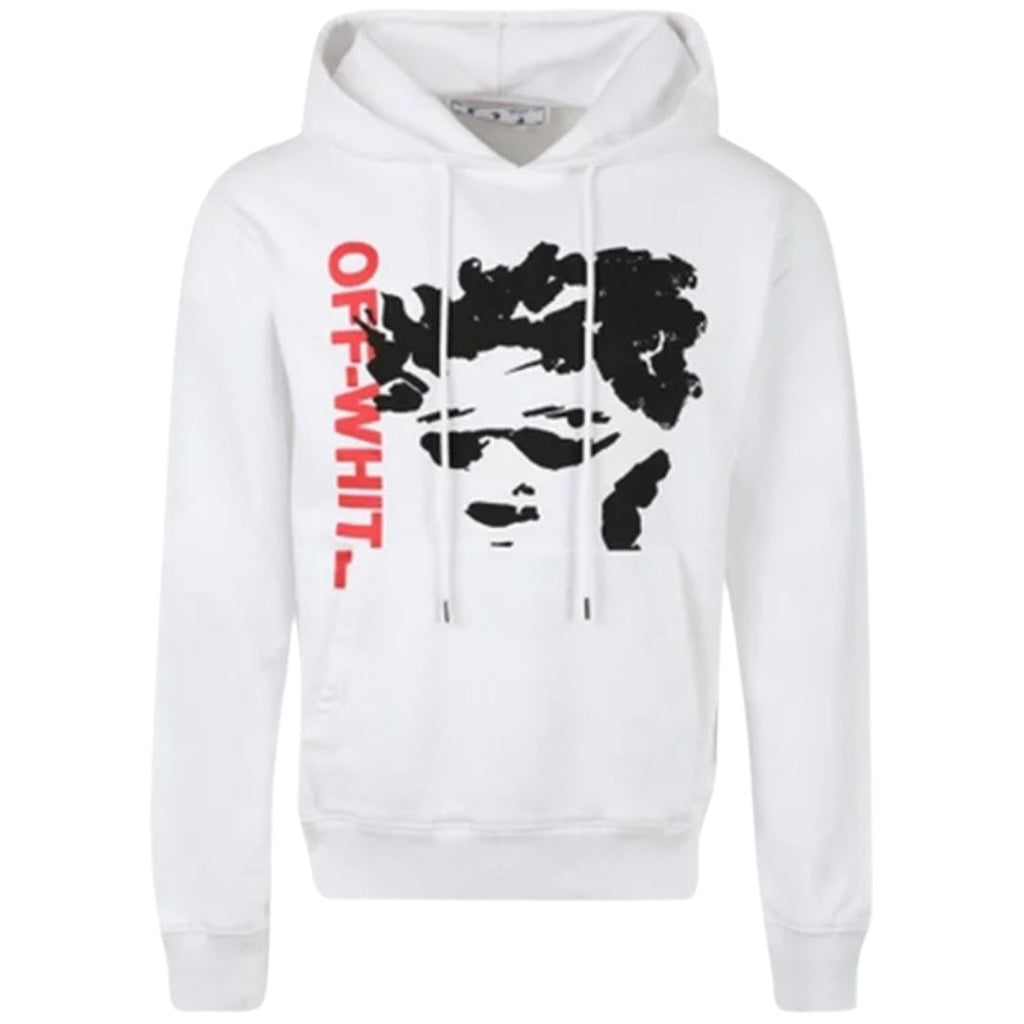 Off White Face Arrow Slim Fit White Hoodie - Style Centre Wholesale