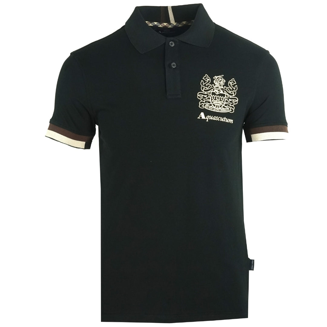 Aquascutum Aldis Crestogo Black Polohirt