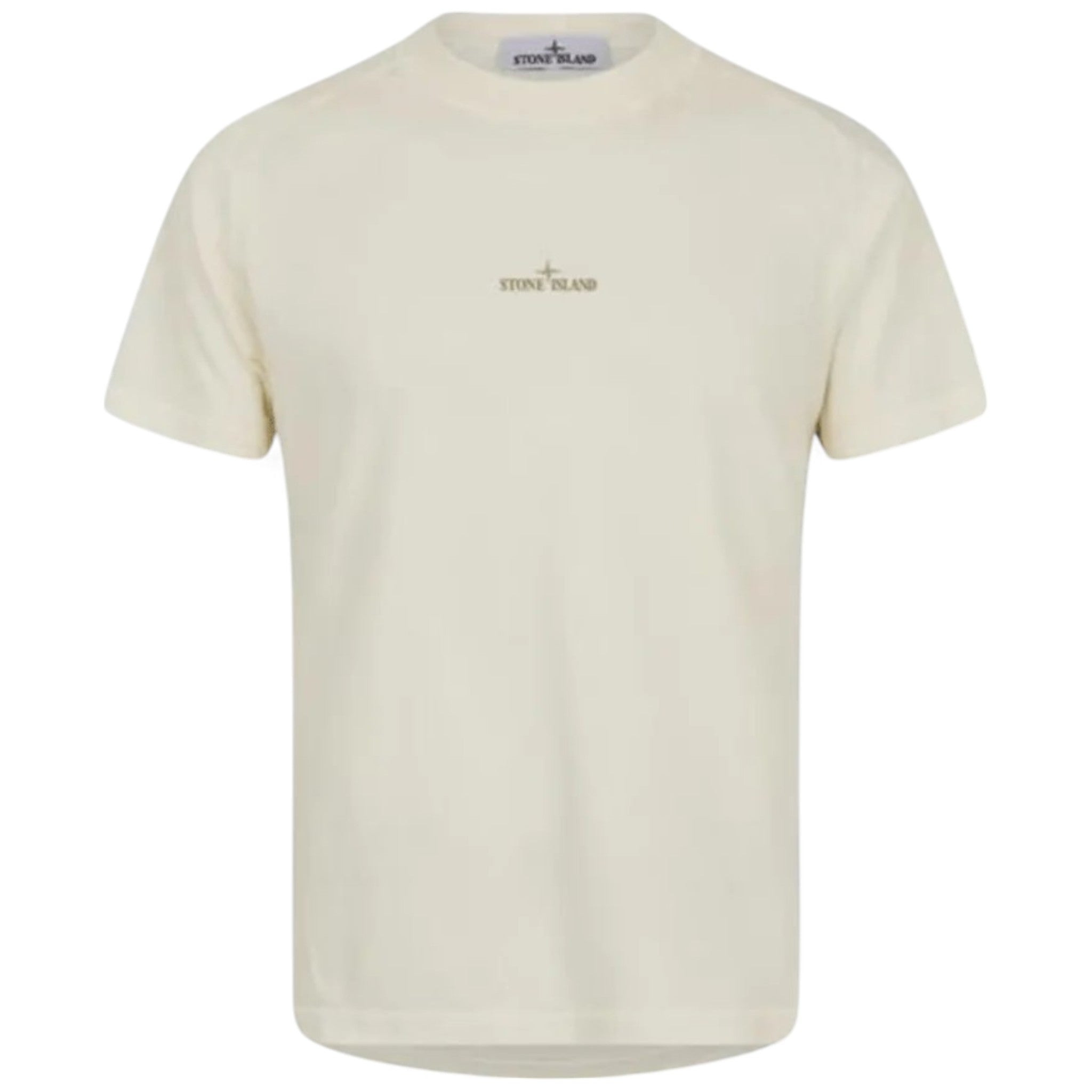 Stone Island, Logo Printed Crewneck T-Shirt - Ivory