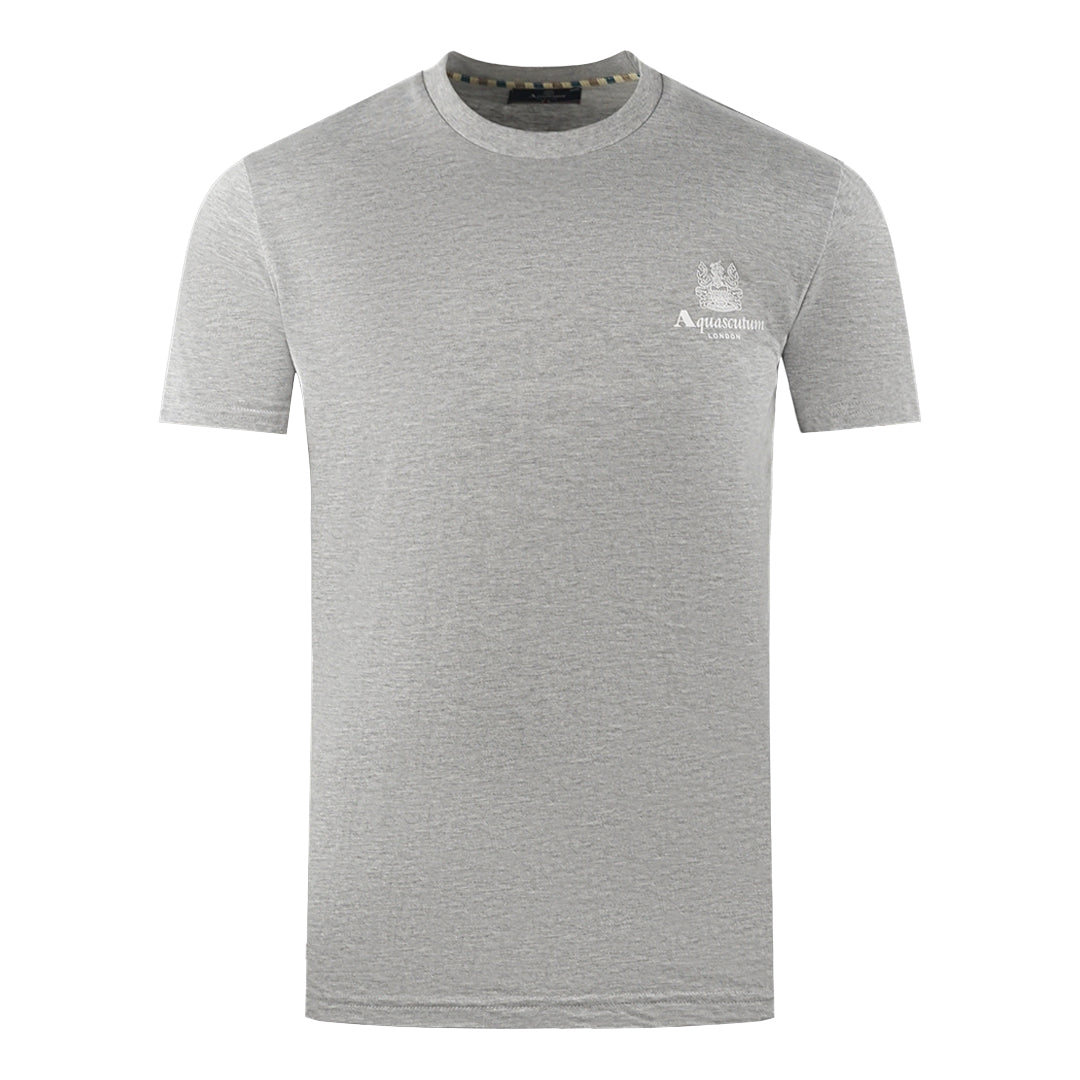 Aquascutum Aldis Brand Logo On Chest Grey T-Shirt