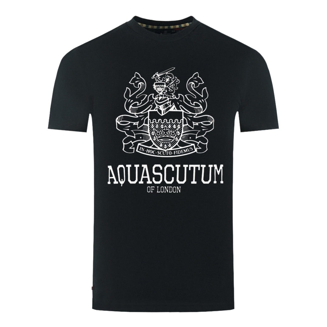 Aquascutum Brand Logo Black T-Shirt